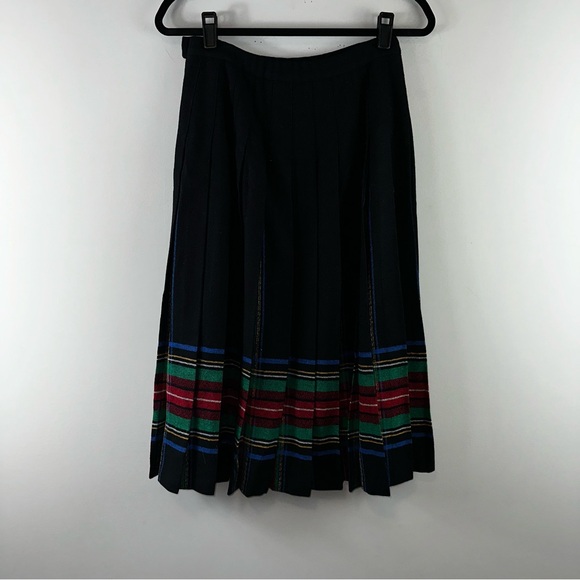 Pendleton Vintage 100% Wool Midi Pleated Skirt Size 10 Petite - Picture 5 of 6